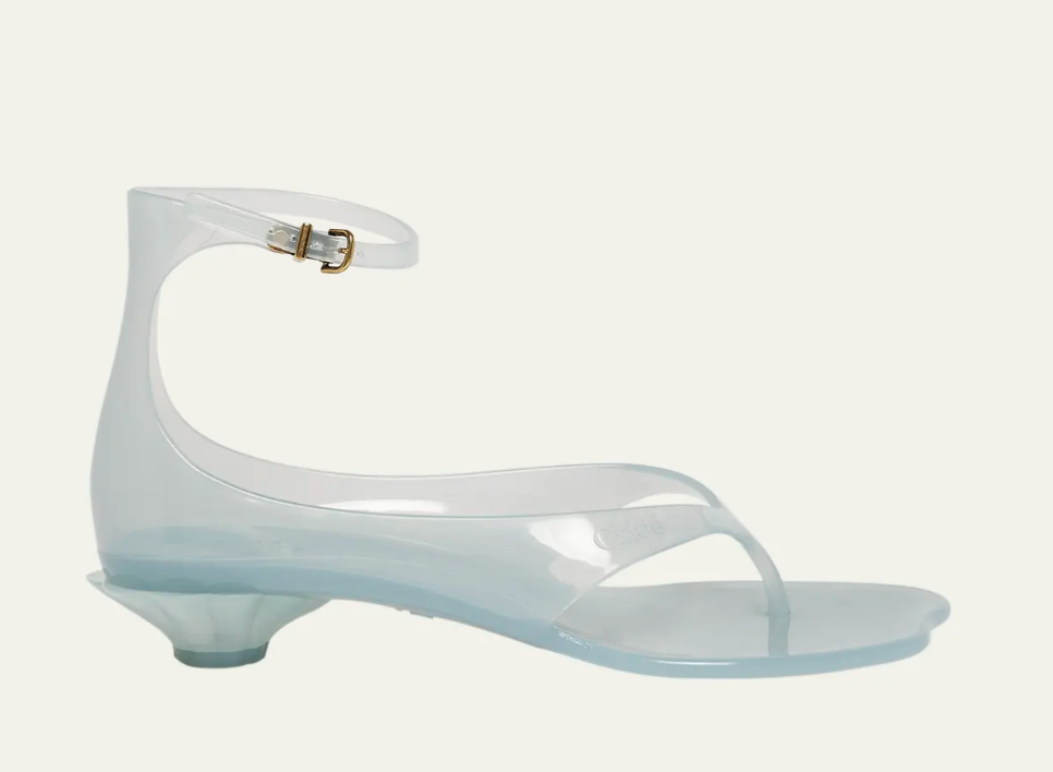 Chlo&amp;eacute;, Jelly Thong Ankle-Strap Sandals