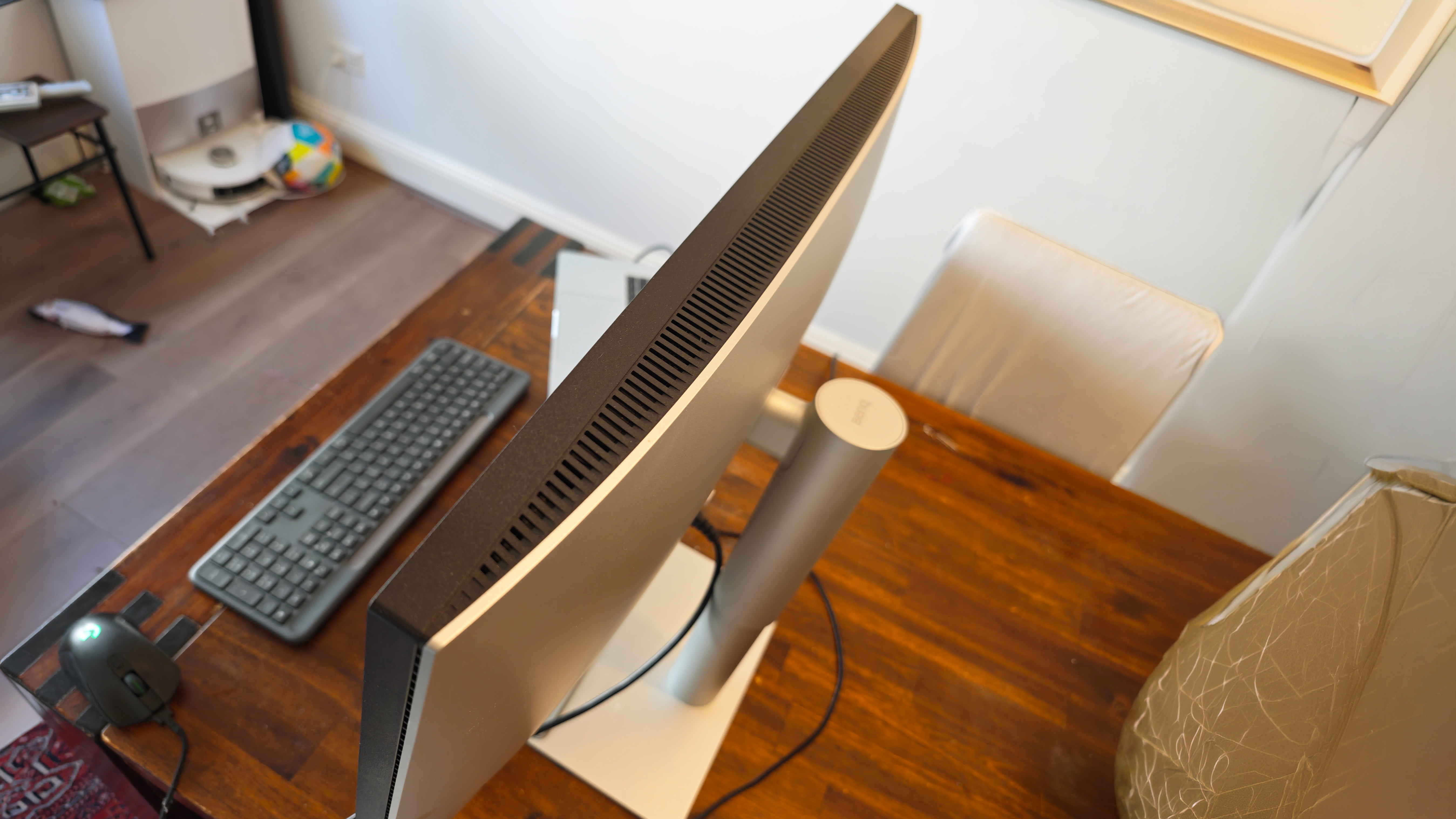 BenQ MA270S monitor from rear and above