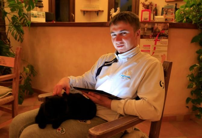 Alexsei Lutsenko wasn't too stressed out