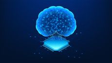 Agentic AI tools concept image showing digitized human brain with data flows coming from microchip underneath.