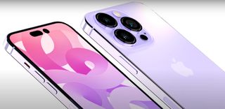 iPhone 14 Pro render in purple color