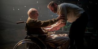 Patrick Stewart and Hugh Jackman in Logan