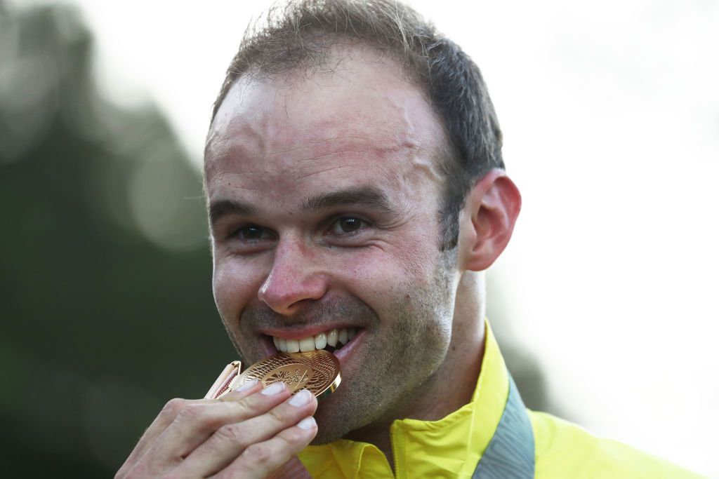Steele von Hoff honours tradition and bites his gold medal