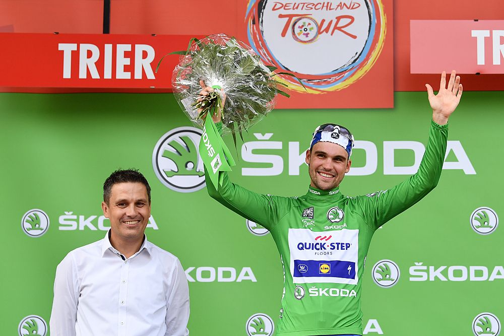 Maximilian Schachmann of Germany and Team Quick-Step Floors Green Sprint Jersey