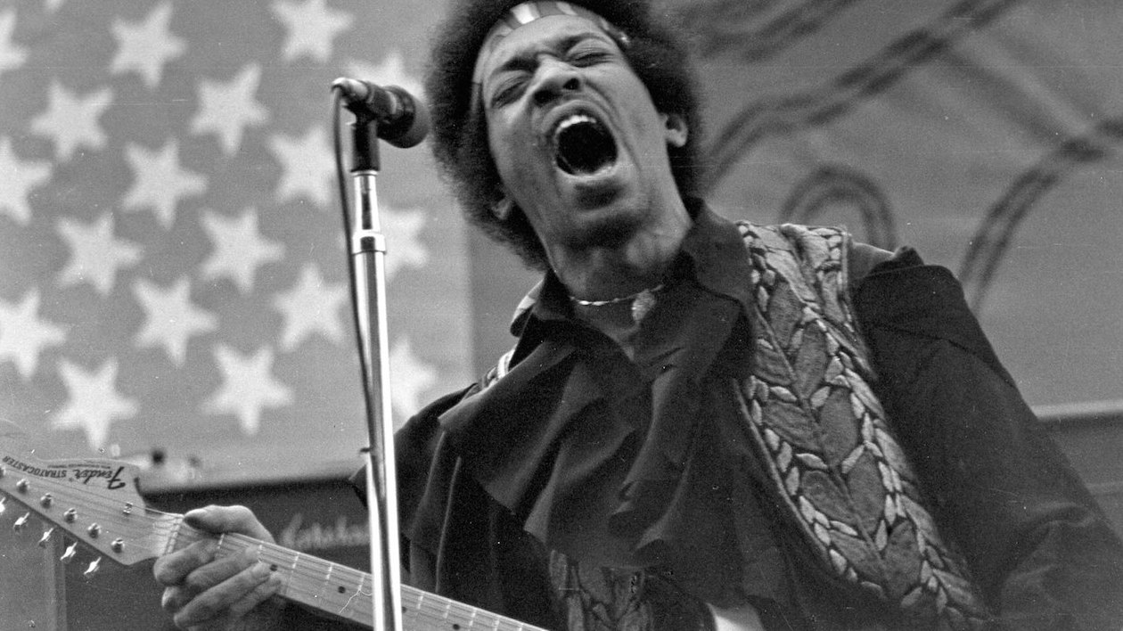 Jimi Hendrix on stage