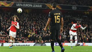 Arsenal’s Nicolas Pepe scored two superb free-kicks in the 3-2 Europa League win over Vitoria
