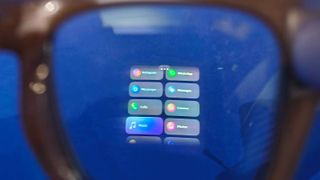 Meta Ray-Ban Display screen on lens