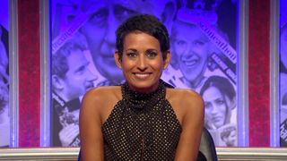 Guest host Naga Munchetty pictured here on HIGNFY Series 65.