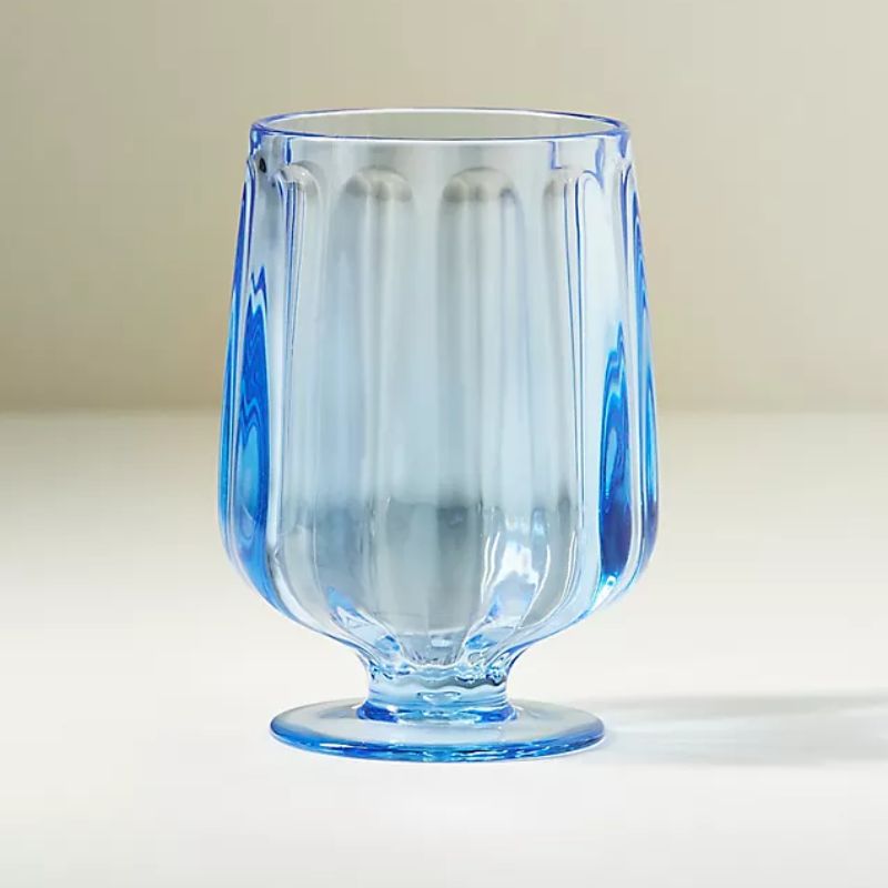 blue wine glass