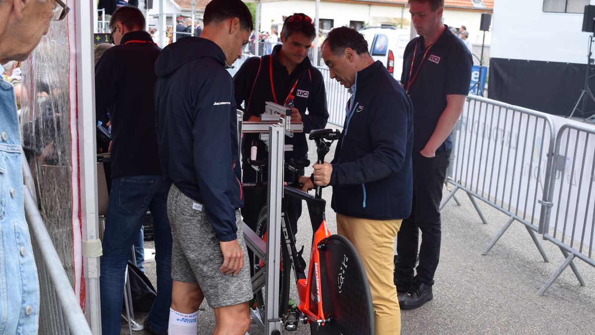 Each bike was inspected by the UCI ahead of the stage