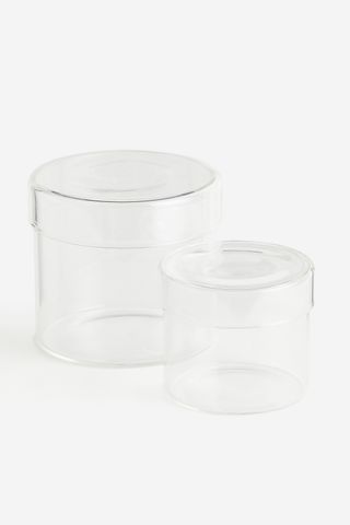 H&M, Small Glass Jar with Lid