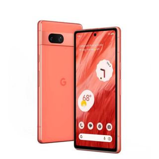 Google Pixel 7a in coral render.