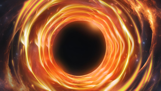 An illustration of an exploding balck hole