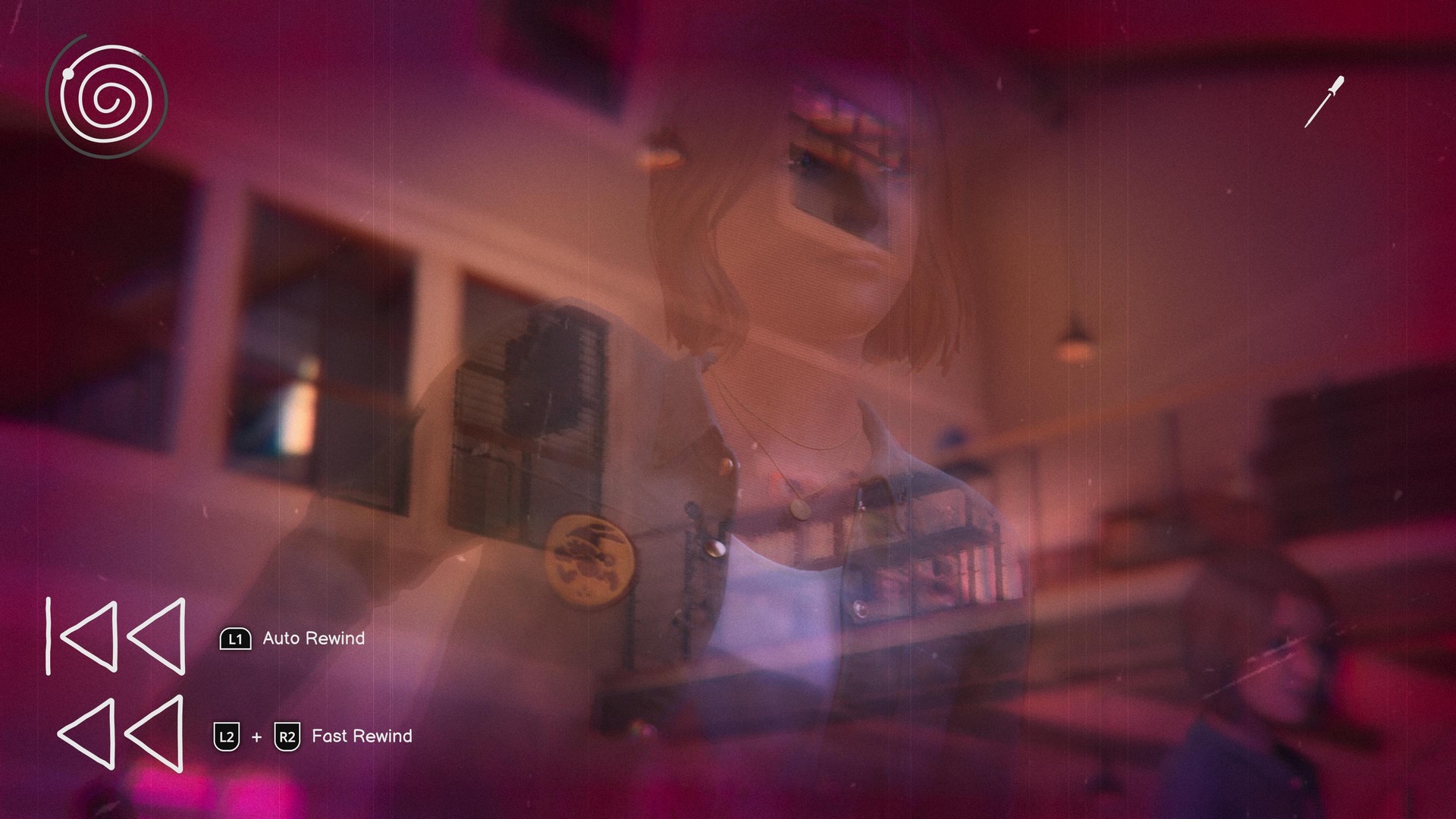 Max rewinds in Moses' office in Life is Strange: Reunion