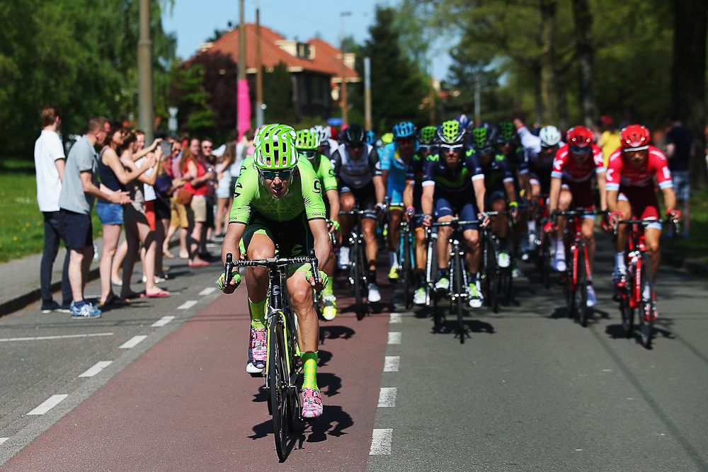 A Cannondale rider at the head of affairs at the Giro d'Italia