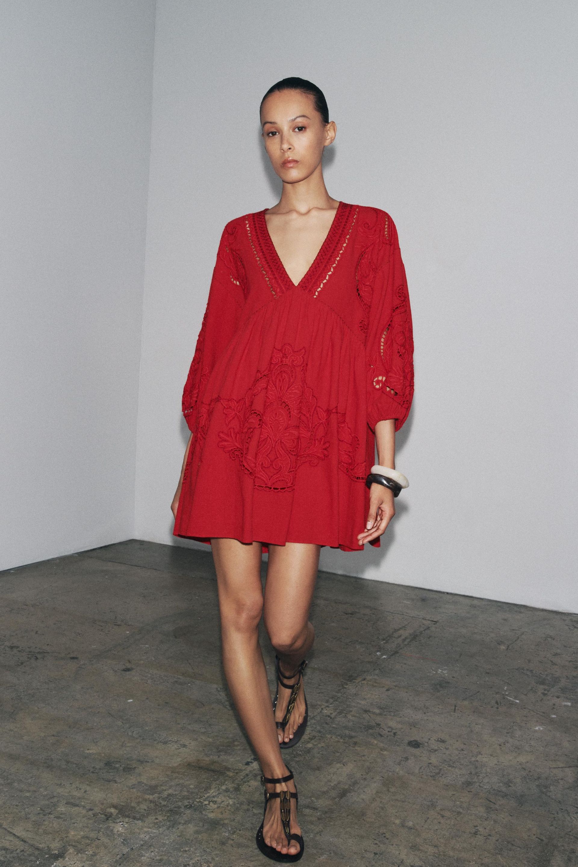 Zw Collection Embroidered Short Dress
