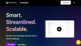 Website screenshot for Freshdesk