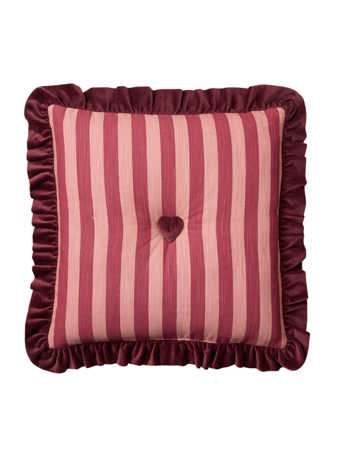 Button-Tufted Heart Pillow Cover