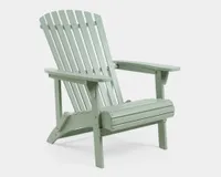 A sage green painted Adirondack chair from VonHaus