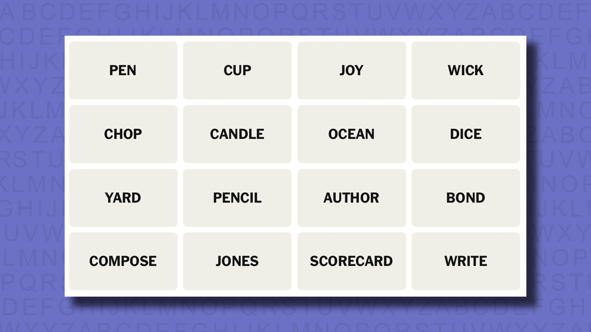 NYT Connections hints for game 697 on a purple background