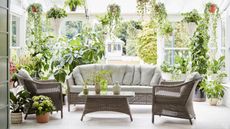 Country kitchen garden - Westbourne 3-seat sofa set in conservatory by Dobbies