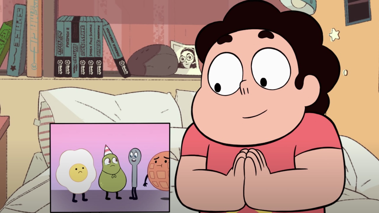 Steven Universe watching Crying Breakfast Friends