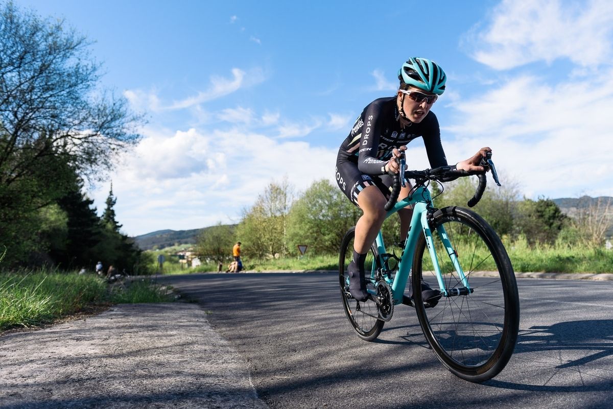 A Drops rider during the prologue