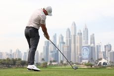 Rory McIlroy hits driver