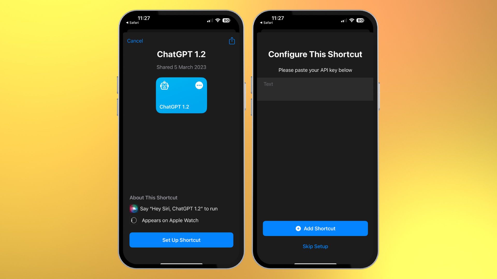 ChatGPT с Siri на ярлыке iPhone