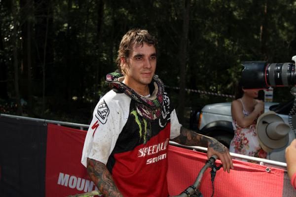 Sam Hill interviewed after the race