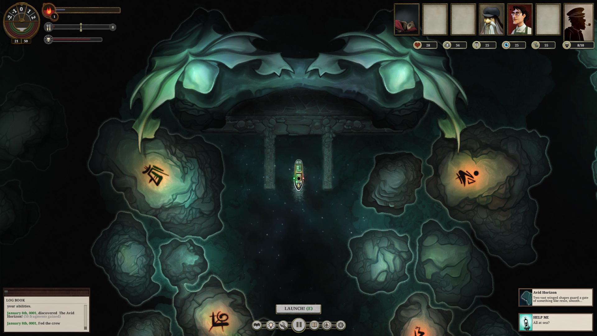 An imposing gothic port in Sunless Sea