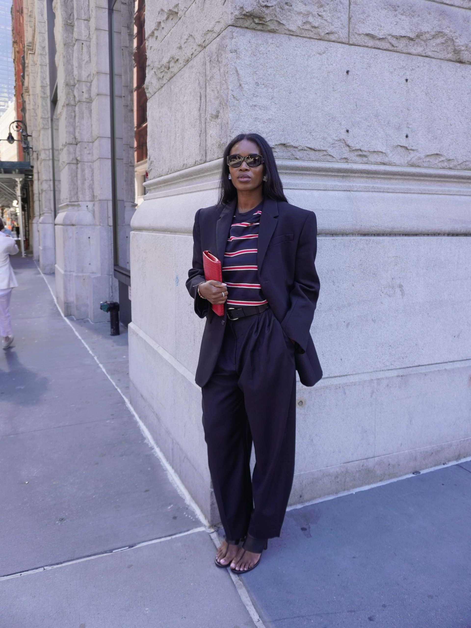 @nlmarilyn wearing a polished fall outfit.