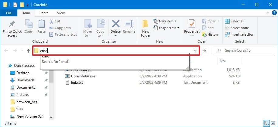 Open Command Prompt in Explorer location