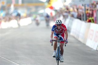 Peter Kennaugh (Great Britain) finishes fourth in the Under-23 World Championship road race.