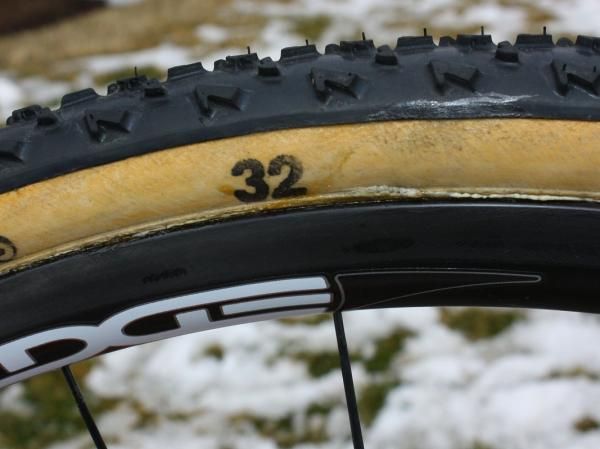 Page's rolled tubulars earlier this year were actually on borrowed wheels - he says he's much more careful when gluing tires himself.