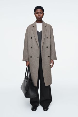 Oversized Double-Breasted Wool Coat