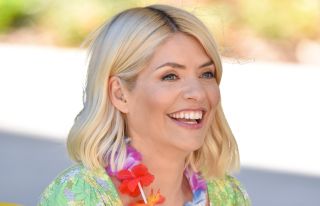 Holly Willoughby seen filming the This Morning show on June 09, 2021 in London, England