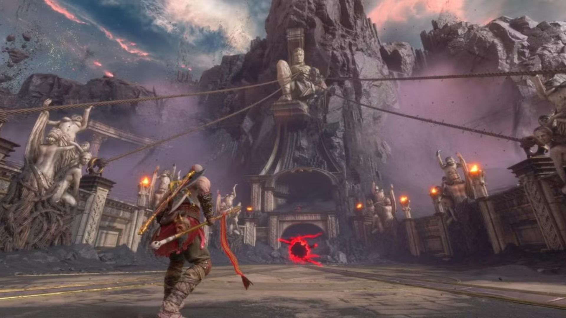 A screenshot of Greece in God of War