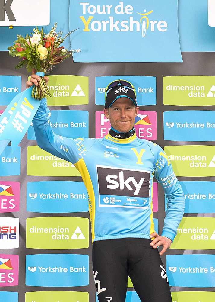 Lars Petter Nordhaug (Team Sky) in the leader's jersey