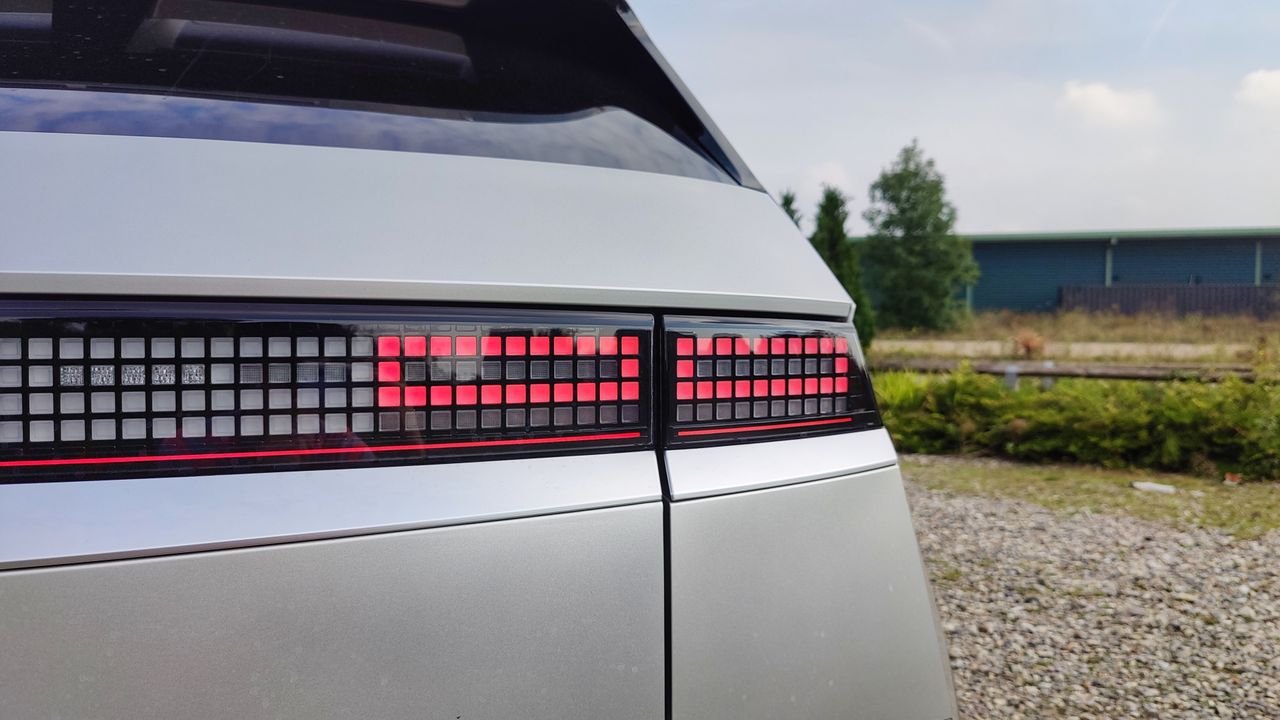 Close-up of taillights on Ioniq 5