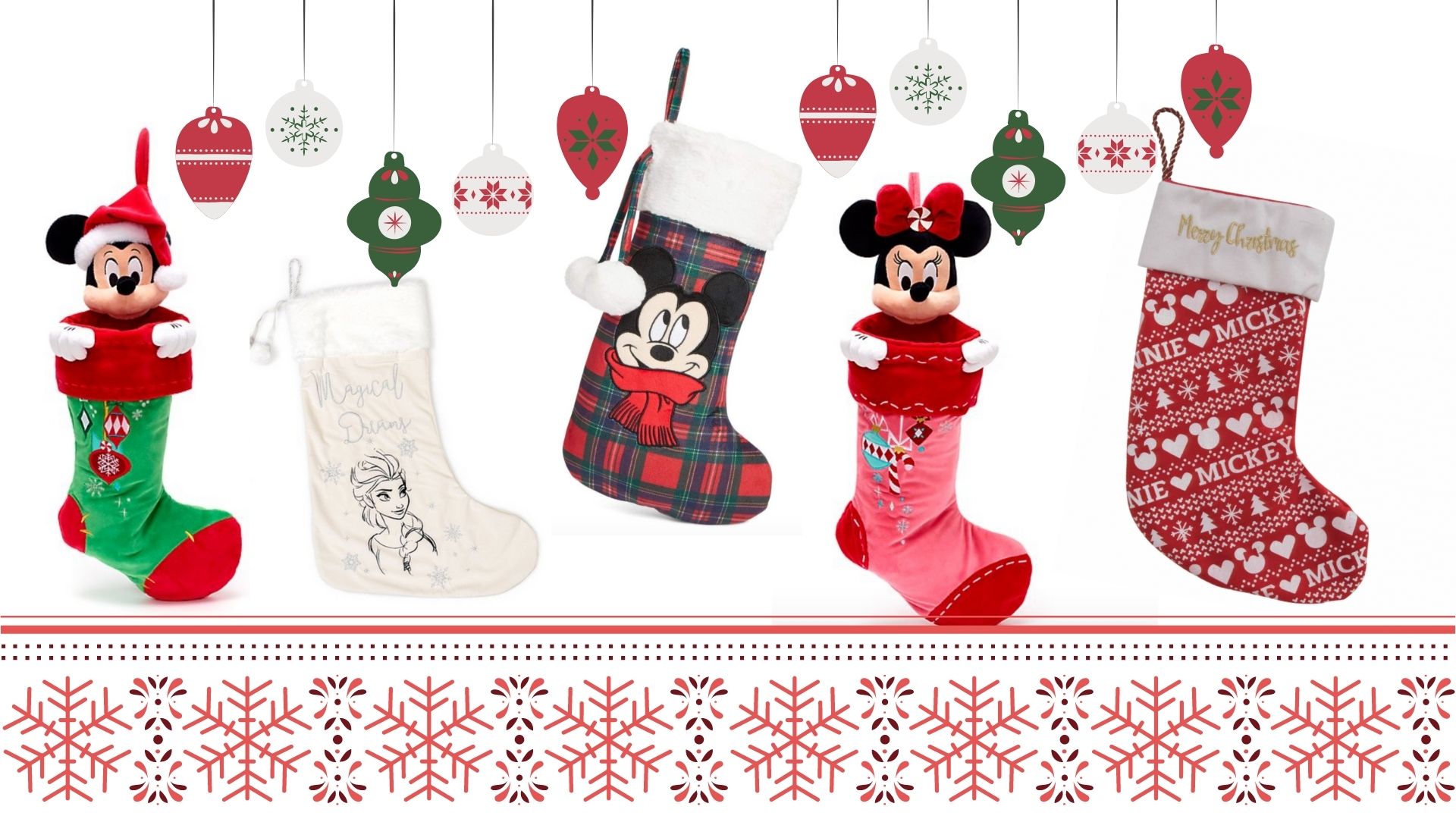 Personalised Christmas Stocking Xmas Mickey Minnie Plush Deluxe Handmade UK Cute 