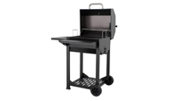 Nexgrill Cart-Style Charcoal Grill in Black with Side Shelf and Foldable Front Shelf: $99