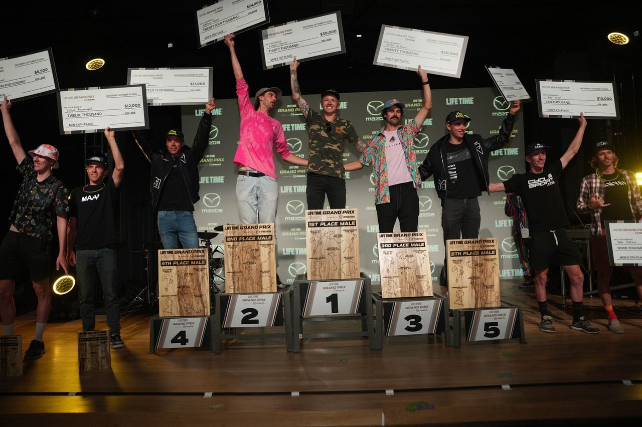 Men's overall podium of the 2024 Life Time Grand Prix