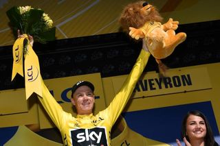 Chris Froome in yellow at the Tour de France after stage 14