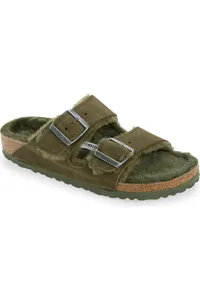 Birkenstock Arizona Genuine Shearling Lined Slide Sandal (Women's) Birkenstock Arizona Genuine Shearling Lined Slide Sandal (Women's)