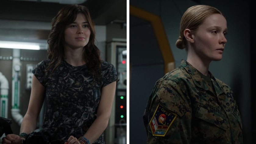 Two young women in the sci-fi show "For All Mankind"
