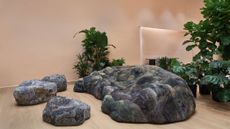 Moroso showroom in New York with Nature furniture by Front