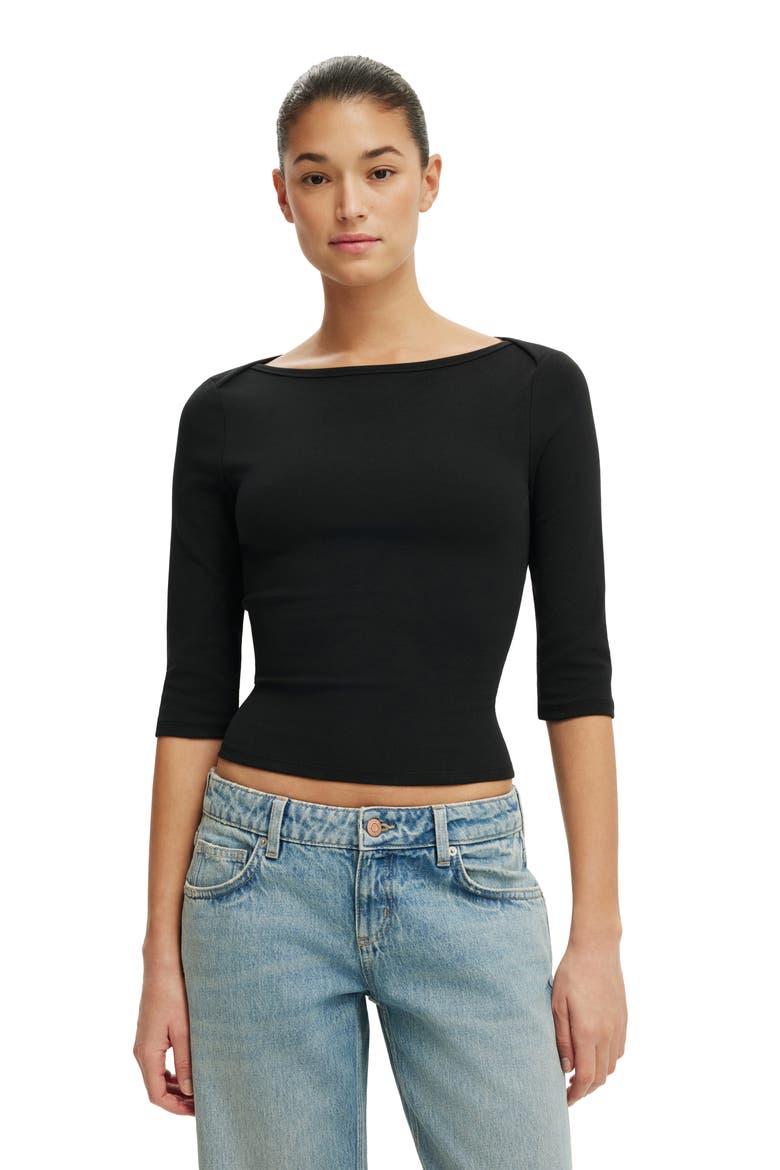 Women's 90s Boatneck &amp;frac34; Sleeve