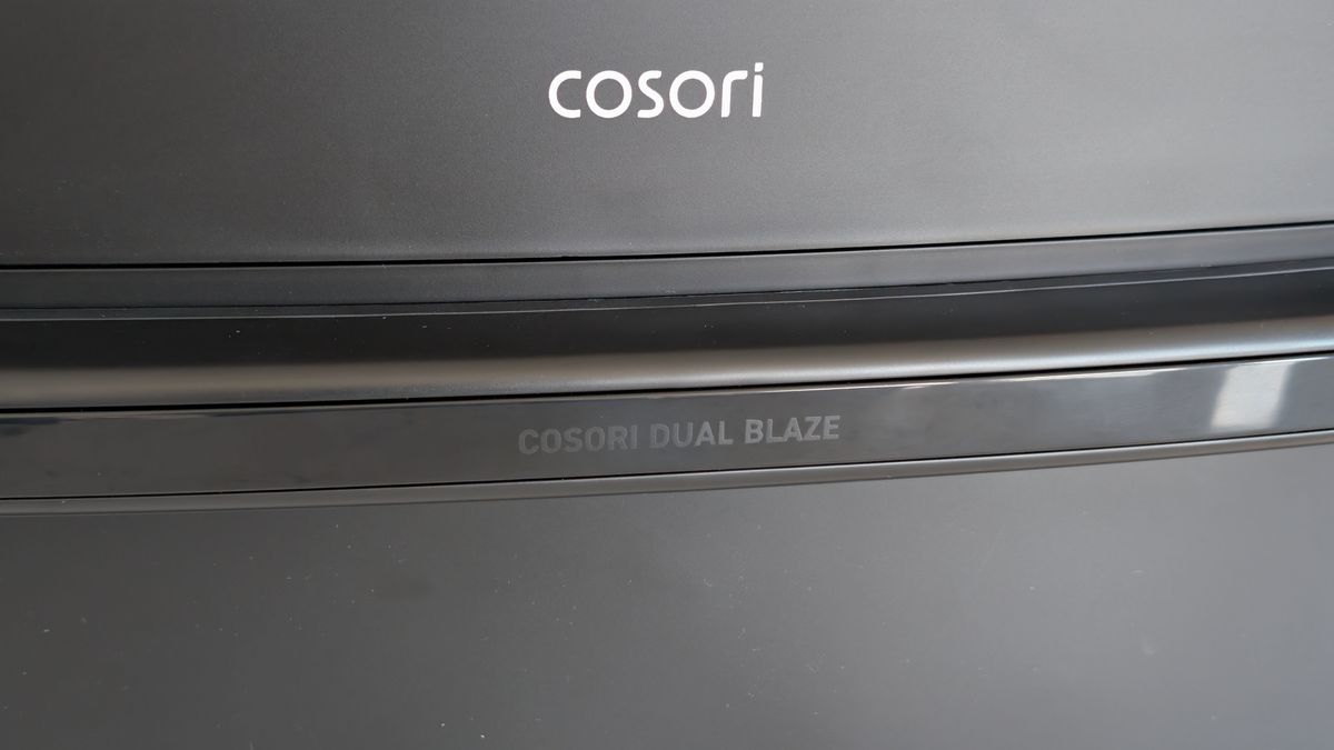 Cosori Dual Blaze Twinfry Compact air fryer on kitchen counter