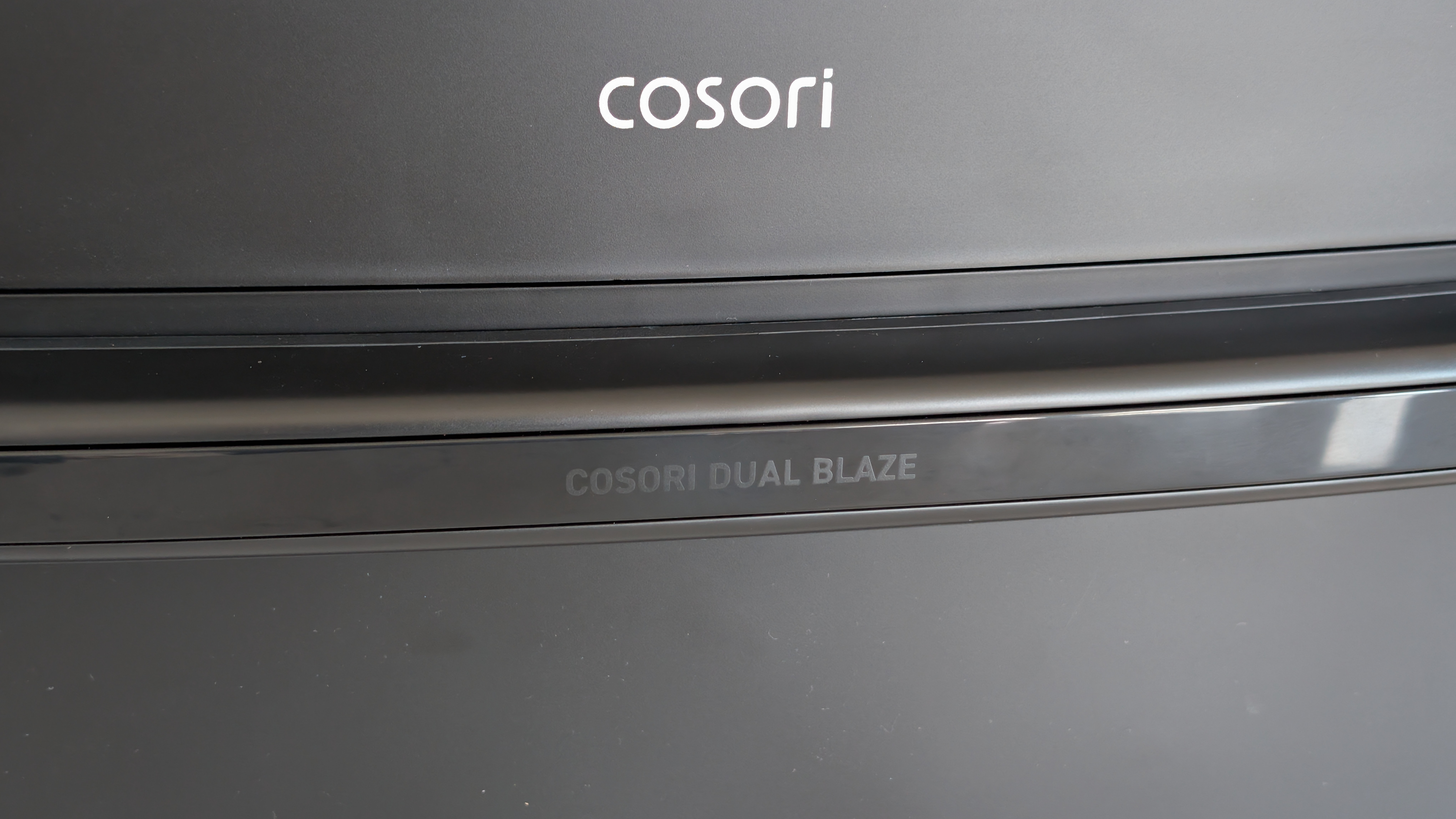 Cosori Dual Blaze Twinfry Compact air fryer on kitchen counter